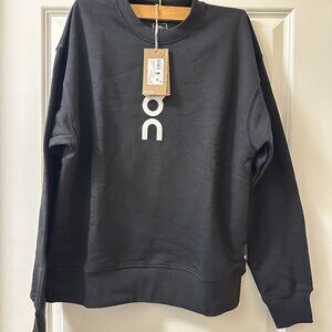 ON Running Black Crewneck Sweatshirt Women's Logo NWT